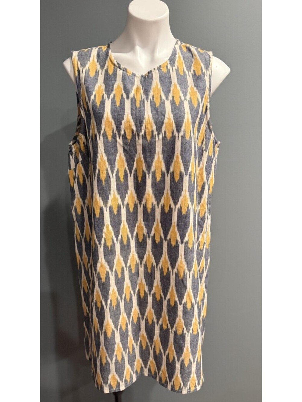 Mata Traders Women's Size XL Geometric Mini Shift Dress 100% Cotton Colorful NWT